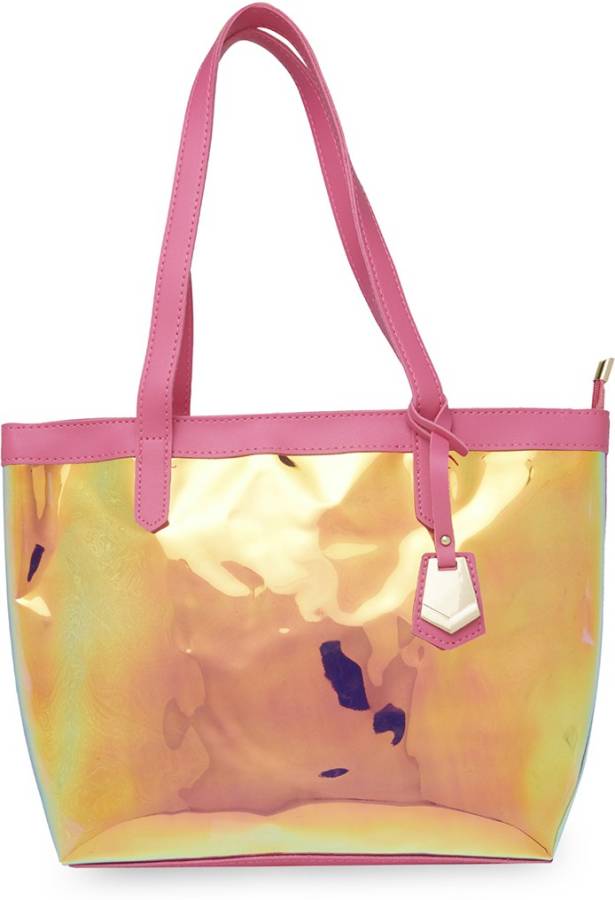 Women Pink, Yellow Shoulder Bag - Extra Spacious Price in India