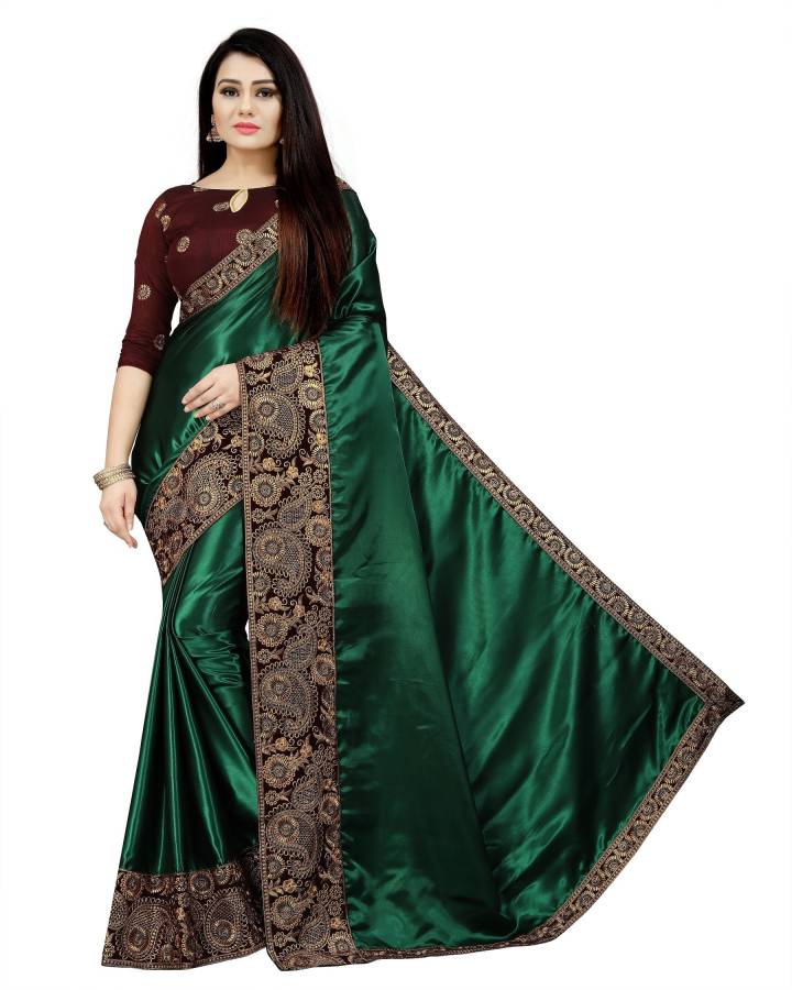 Embroidered Bollywood Poly Silk Saree Price in India