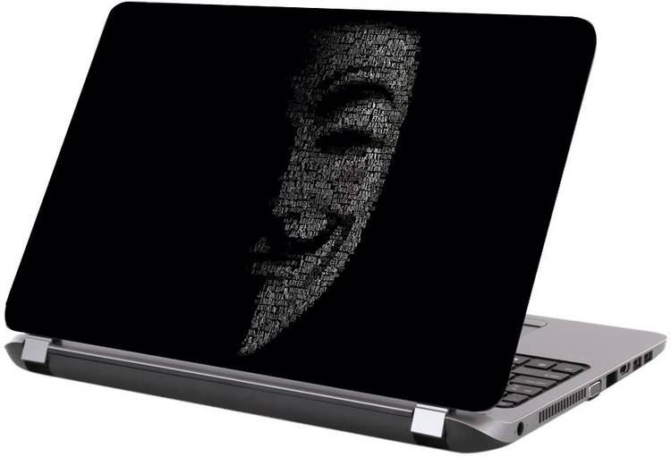 KALARKARI Laptop Skin Anonymous Face Premium matte finish vinyl HD printed Easy to Install Laptop Skin/Sticker/Vinyl/Cover for all size laptops upto 15.5 inch vinyl Laptop Decal 15.6