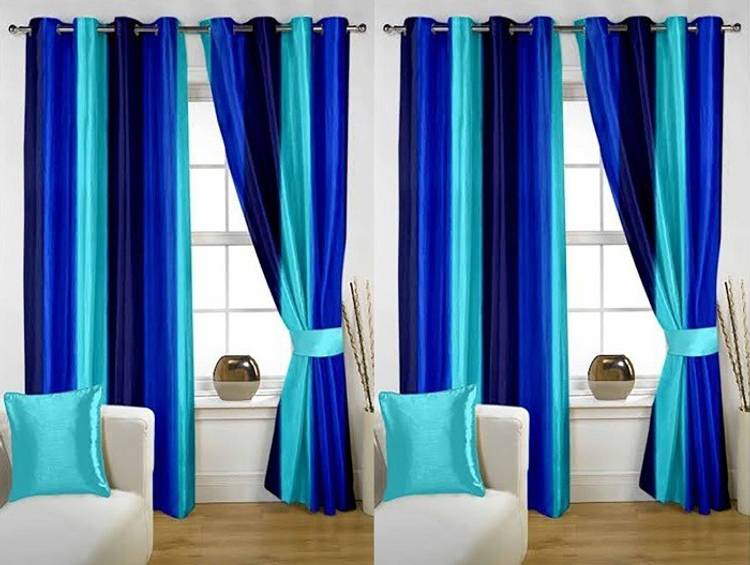 MSD Decor Hub 152 cm (5 ft) Polyester Window Curtain (Pack Of 4)