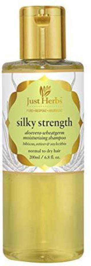 Just Herbs Silky Strength Anti Dandruff shampoo with Aloe vera, Wheatgerm for Damaged hair Price in India