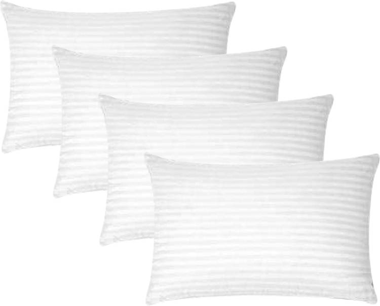 Slayzo Microfibre Stripes Sleeping Pillow Pack of 4