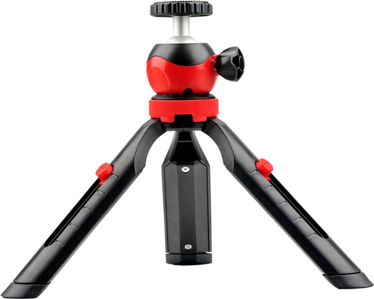 Digitek DTR 200 MT Portable & Flexible Mini Tripod | With 360 Degree Ball Head | For Smart Phones | Compact Cameras | GoPro | Maximum Operating Height: 7.87 Inch| Maximum Load Upto: 1 kgs (Black/Red) (DTR 2OO MT) Tripod