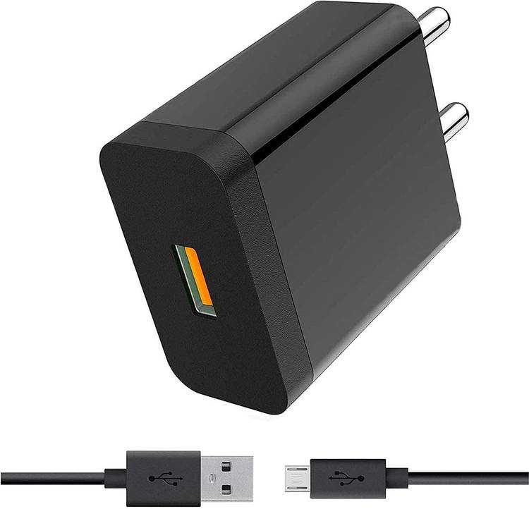 Tankit Charging Adapter For Xiaomi Redmi Charger Original Adapter Like Wall Charger | Mobile Fast Charger | Android USB Charger With 1 Meter Micro USB Charging Data Cable (2.4 Amp, RT4, Black) 2 A Mobile Charger with Detachable Cable