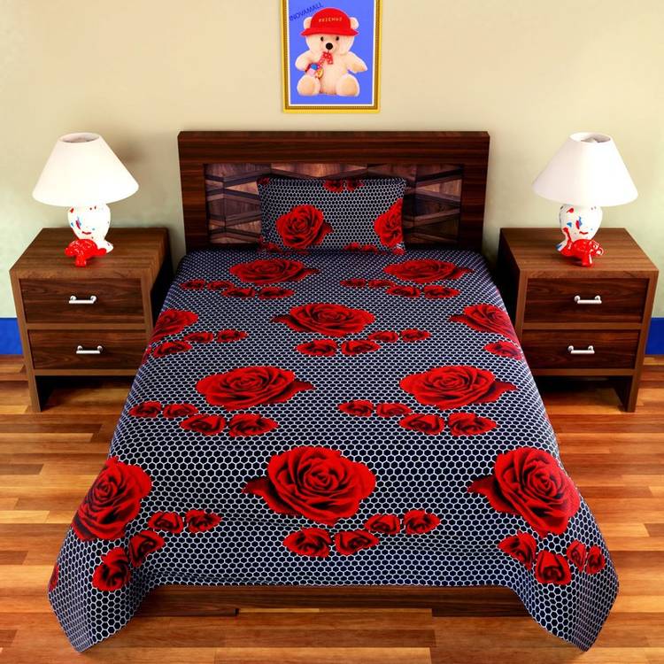Inovamall 160 TC Polycotton Single Printed Bedsheet