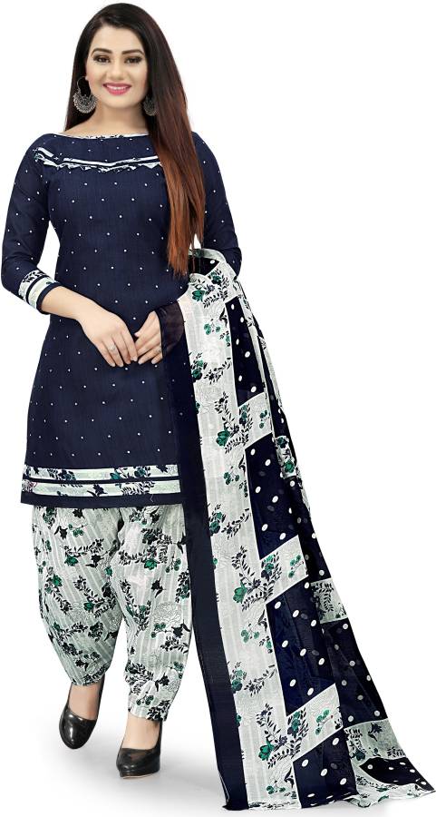 Cotton Printed Salwar Suit Material Price in India