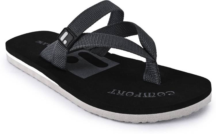 Funkin Black Color Casual for Men's Flip Flops