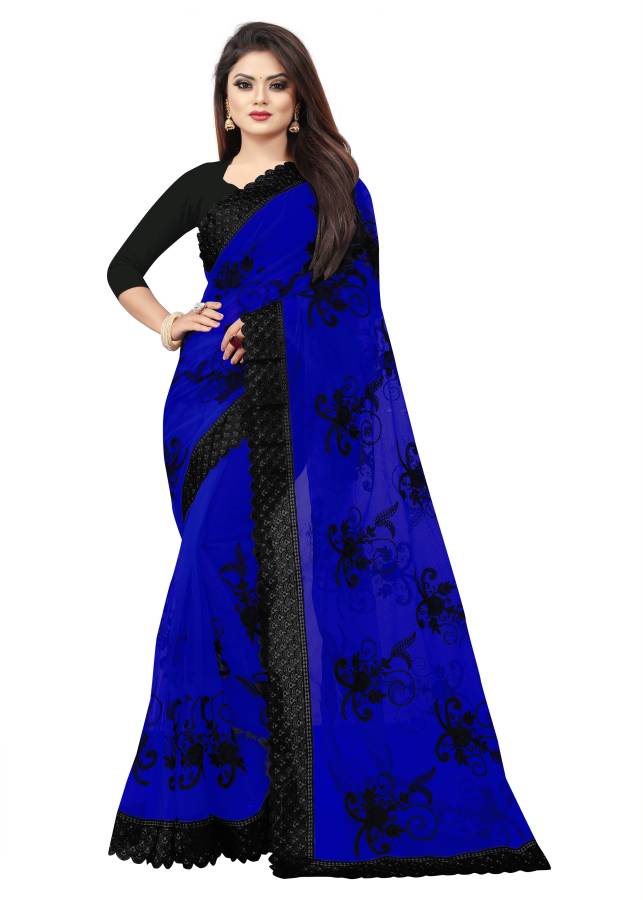 Embroidered Fashion Net Saree Price in India
