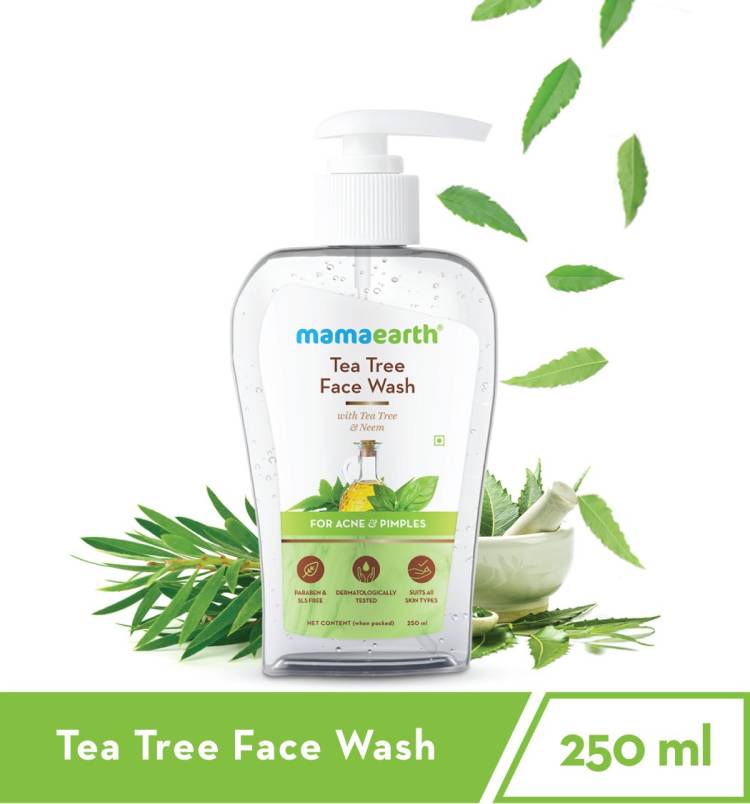 MamaEarth Tea Tree  with Neem for Acne &amp; Pimples Face Wash Price in India