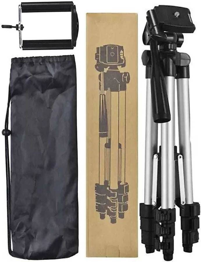 Oxhox Aluminum Based High Quality 360 Degree Portable Adjustable Lightweight Camera Stand With Three-Dimensional Head & Quick Release Plate For Video High Quality Digital Camera DSLR Camcorder Adjustable Head Flexible Portable Three-way Head Compatible A