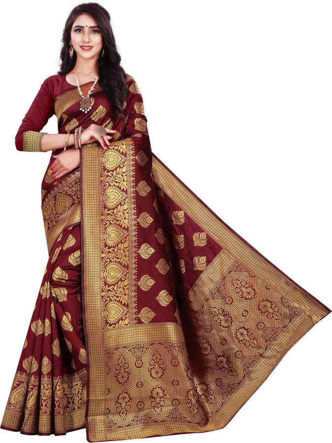 Woven, Embellished Banarasi Jacquard, Art Silk Saree Price in India