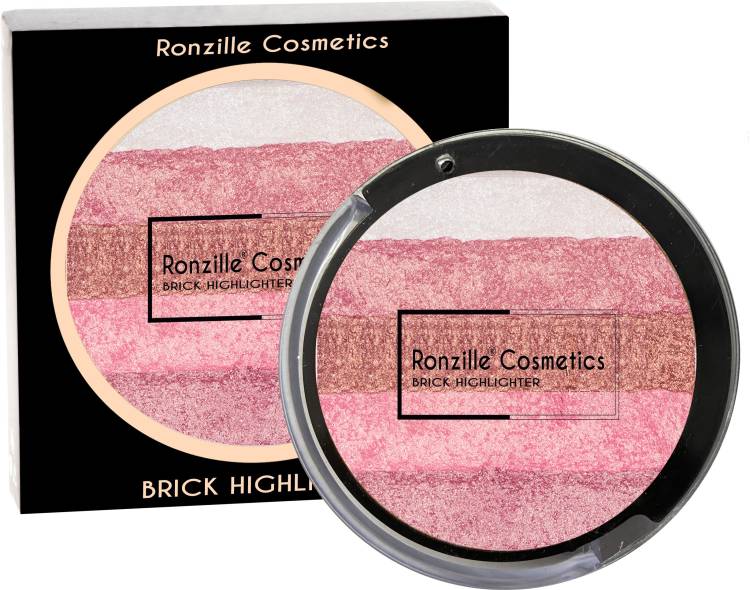 RONZILLE Baked Radiant Pigmented Shimmer Brick 3 Highlighter Price in India