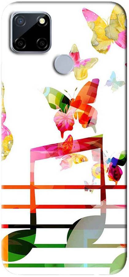 NDCOM Back Cover for REALME NARZO 30A Music Butterfly Printed