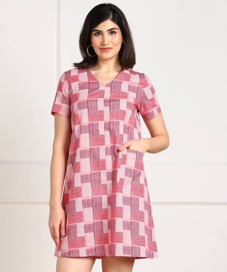 Women A-line Multicolor Dress Price in India