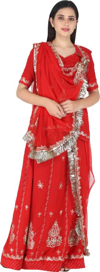 Embroidered Stitched Rajasthani Poshak