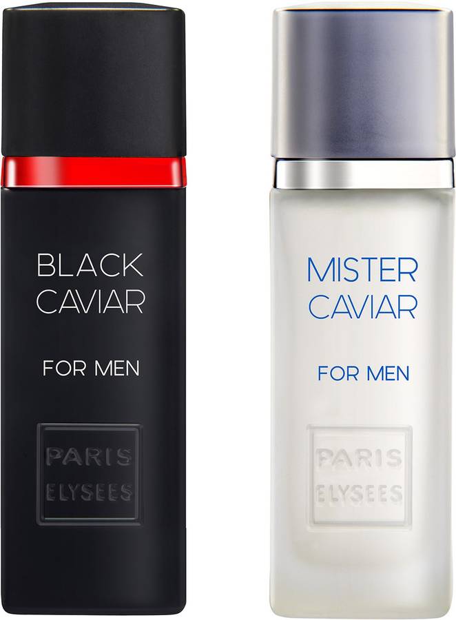 Paris Elysees Mister & Black Caviar Perfume Combo For Men 100ML Each Eau de Toilette  -  200 ml