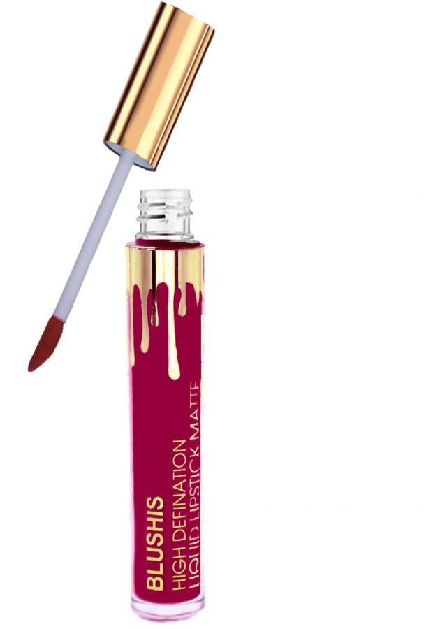 BLUSHIS High Defination Non Transfer Liquid Matte Lipstick (MATTE MAROON olour) (7m) Price in India
