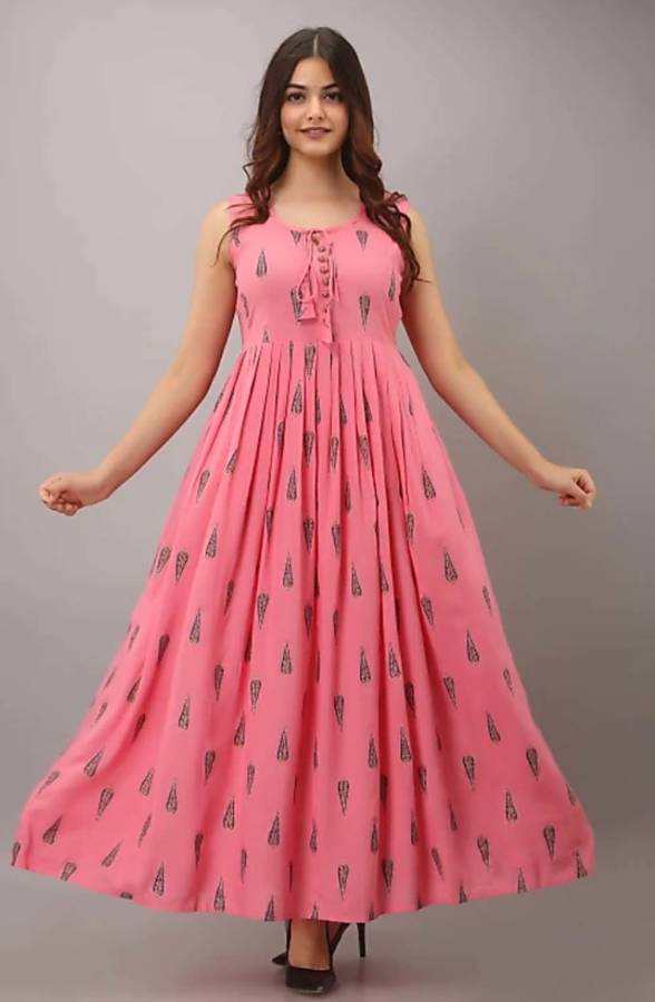 Women Gown Pink Dress Price in India