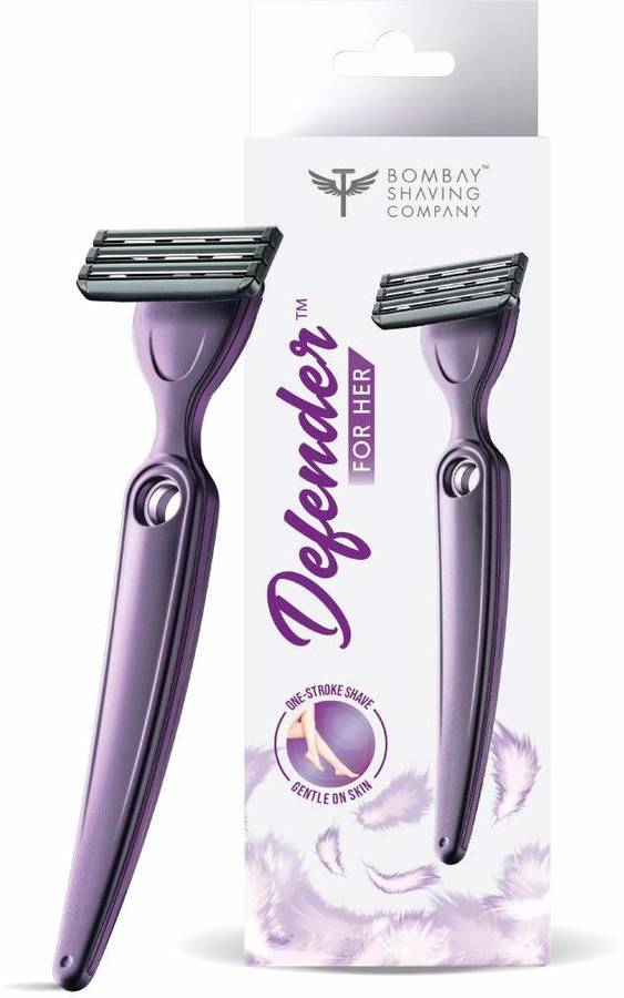 BOMBAY SHAVING COMPANY Defender For Her Razor for Women For One Stroke, Irritation-Free Shaving