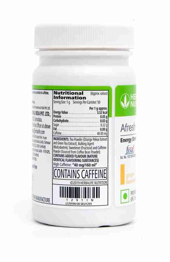 HERBALIFE Afresh Energy Drink Mix Cinnamon Flavor & Tulsi Flavor For