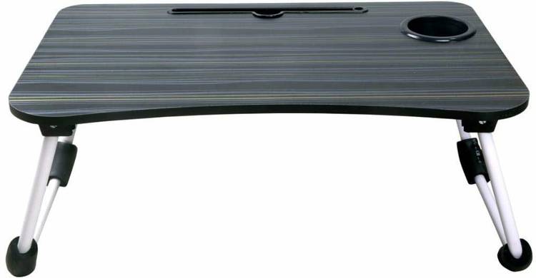 vatical creation Multi-Purpose Laptop Table Portable Laptop Table (Finish Color - Black) Engineered Wood Study Table