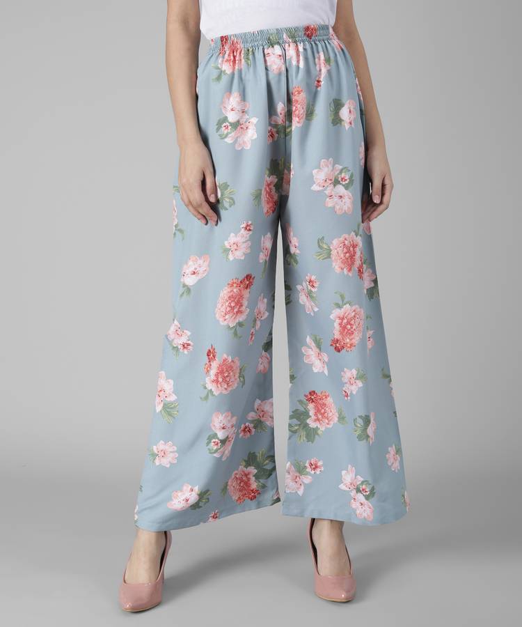 Relaxed Women Multicolor Crepe Trousers