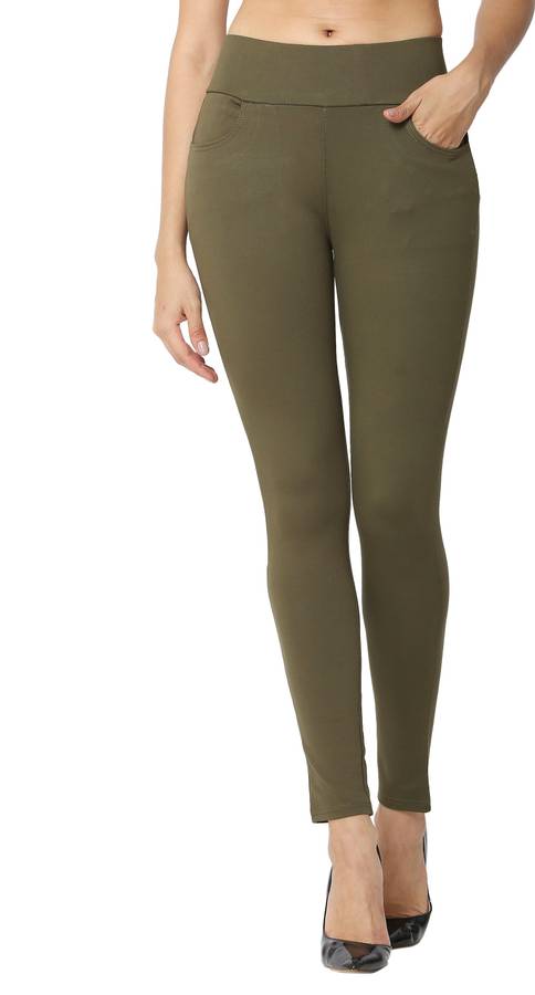 Zeston Dark Green Jegging