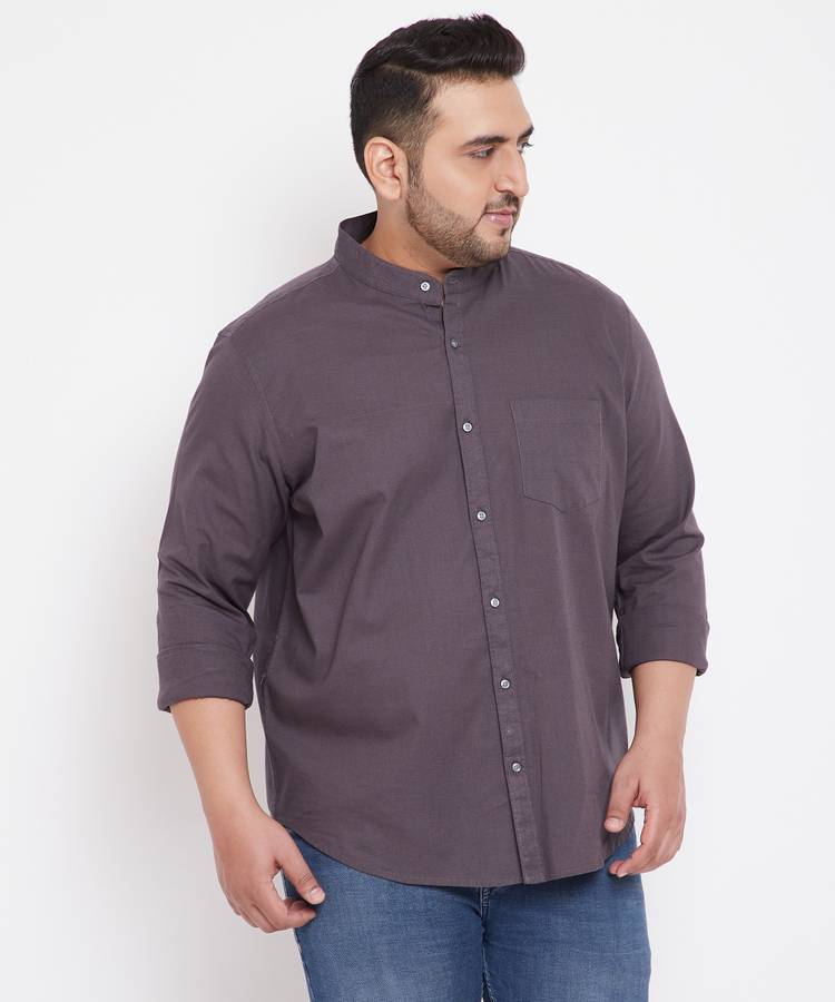 Men Regular Fit Solid, Printed Casual Shirt