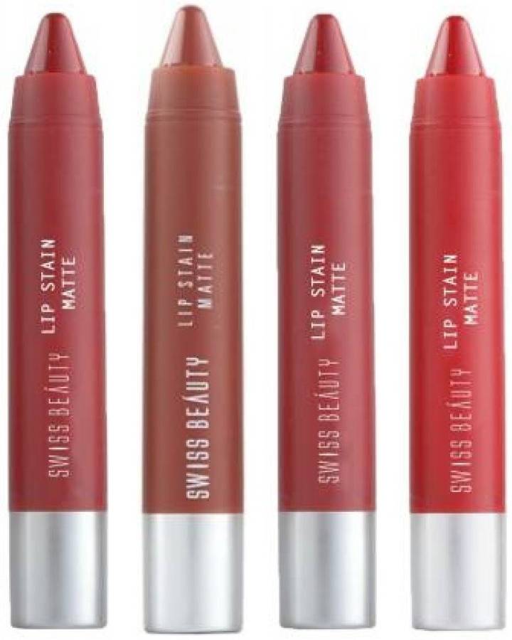 SWISS BEAUTY LIP STAIN MATTE LIPSTICK SB-205 COMBO PACK OF 4 Price in India