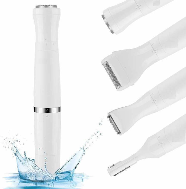 Painless Hair Removal for Women- 4 in 1 Electric Hair Shaver Kit Include Face Hair Remover, Eyebrow Trimmer, Body Shaver, Nose Hair Trimmer, Waterproof Razor Cordless Epilator Price in India