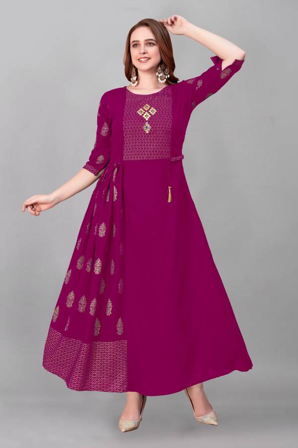 Women Ethnic Dress Maroon Dress