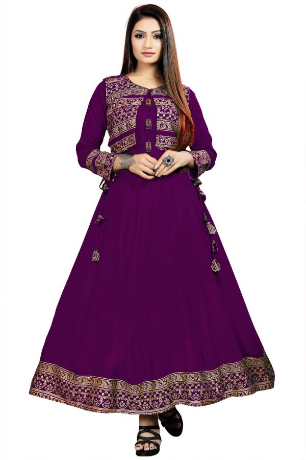 Women Ethnic Dress Purple Dress Price in India