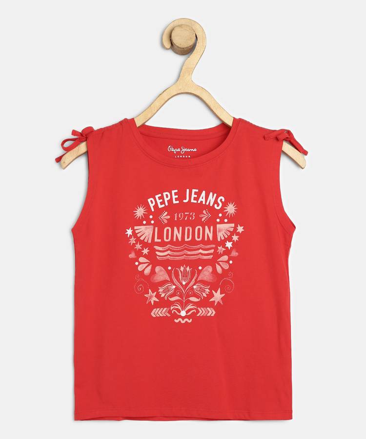 Girls Graphic Print Pure Cotton T Shirt