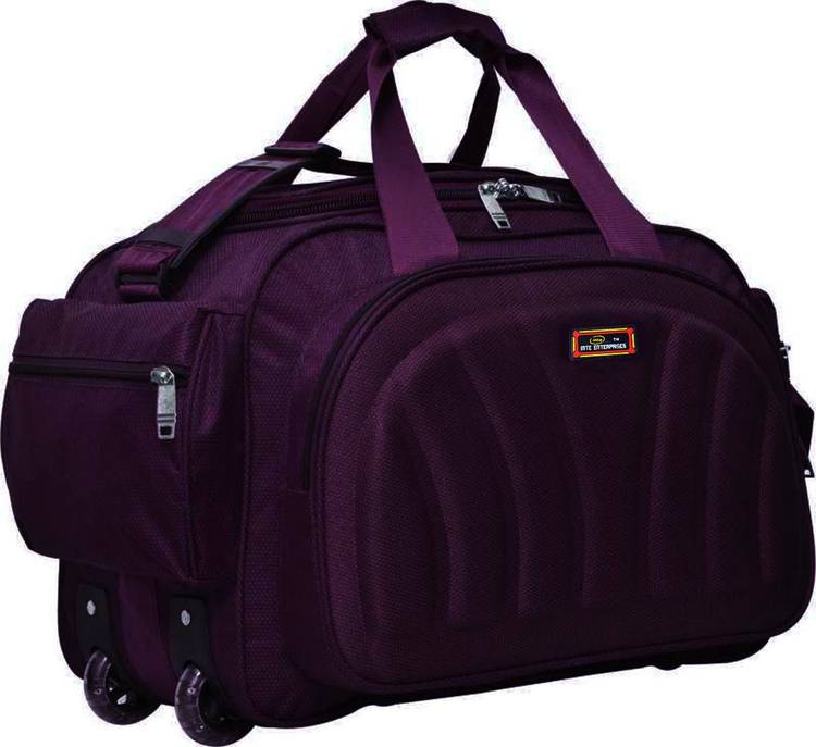 60 L Strolley Duffel Bag - the super premium heavy duty 60 L polyester lightweight luggage bag Duffel Strolly Bag (Purple) - Purple - Large Capacity