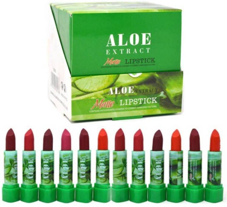 SWIPA Aloe Vera Matte Lipstick(Pack Of-12) Price in India