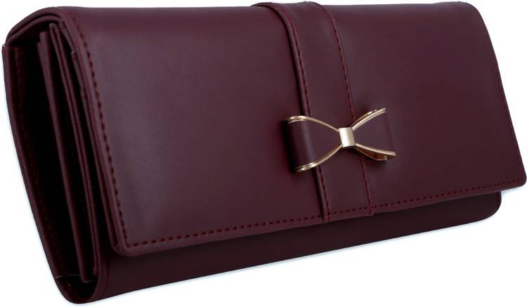 Casual, Party, Formal Maroon  Clutch  - Regular Size