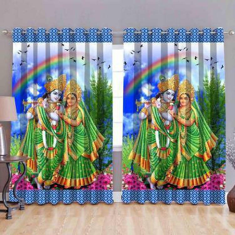 DPCREATIONS 153 cm (5 ft) Polyester Window Curtain Single Curtain