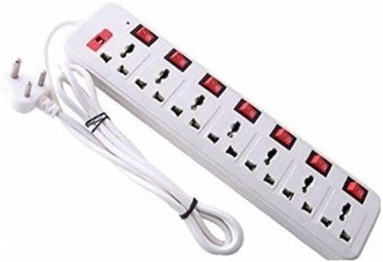 BHATNAGAR 7+7 EXTENSION BOARD WITH HILGHLY DURABLE MATERIAL COMPACT SIZE WHITE COLOUR 7  Socket Extension Boards