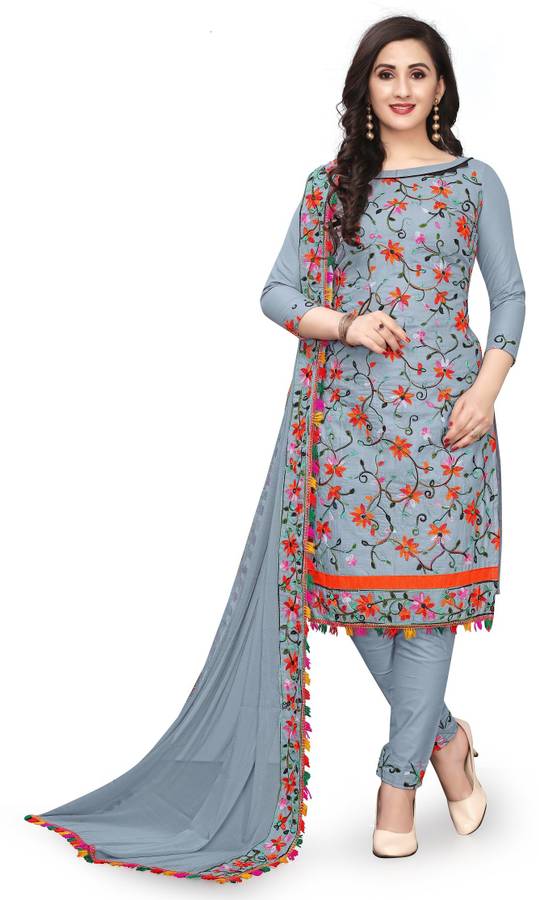 Unstitched cotton outlet salwar suit