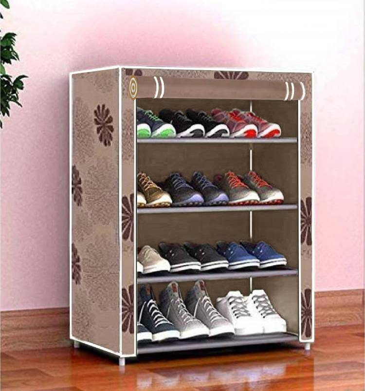 Cmerchants Home Creative 4 layer collapsible shoe rack Metal Collapsible Shoe Stand