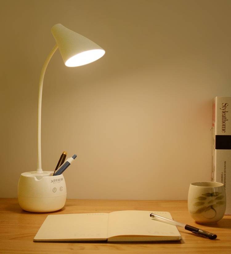 FIRSTLIKE LED Touch Desk Lamp with Eye Protection Light Stand and On/Off Switch Led Study Table Lamps Touch for Student Children Reading Office Study Lamp