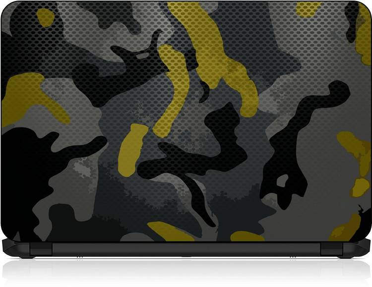 Flipkart SmartBuy HD Printed Laptop Skin Sticker Vinyl Fits Size Upto 15 inches No Residue, Bubble Free- FKSB Camouflage Black Pattern Vinyl Laptop Decal 15.6