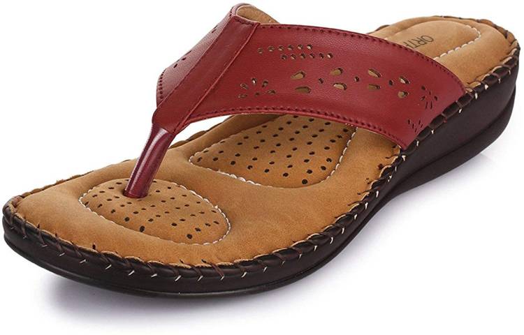 Women Red Flats Sandal Price in India
