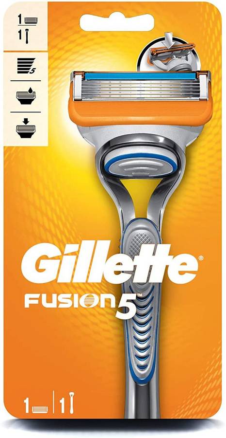 GILLETTE Fusion Men's Grooming Razor 5 Blades+ Precision Trimmer for Beard Styling (1 pc)