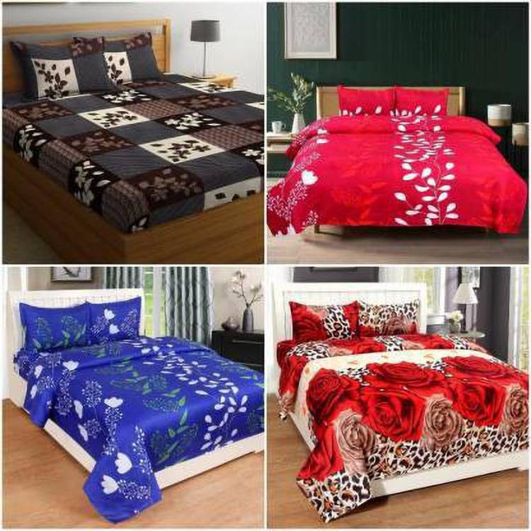 BSB Trendz 105 TC Microfiber Double Printed Bedsheet