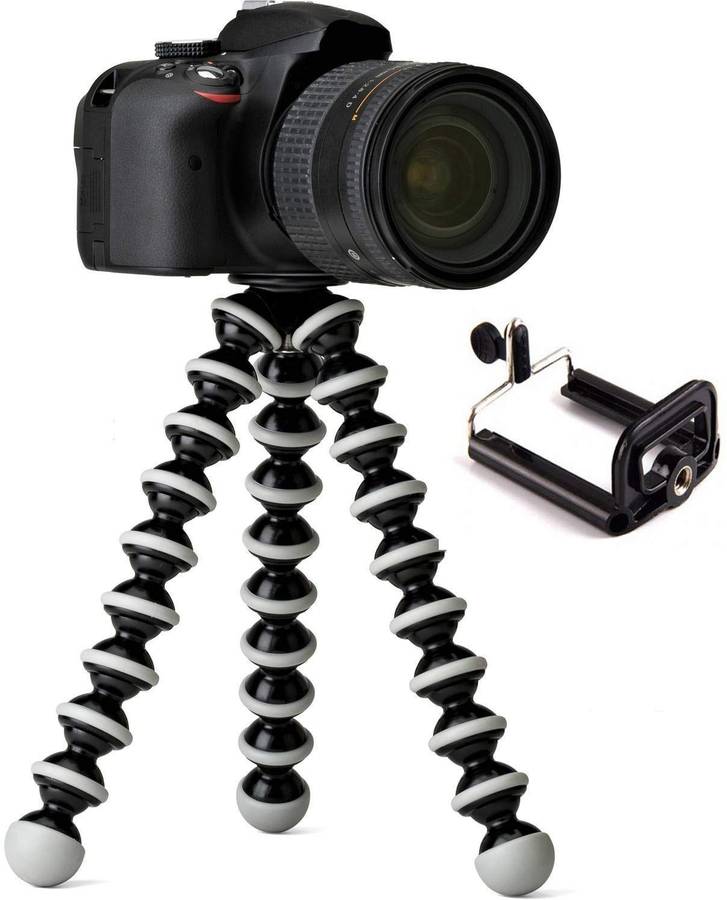 Giffy Gorilla Tripod/Mini Tripod 10 inch for Mobile Phone with Holder for Mobile, Flexible Gorilla Stand for DSLR & Action Cameras  Tripod