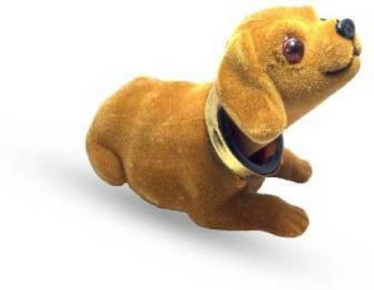 SP super Moving head dog toy for Car Dashboard/Home Decor/ Kids toy -10cm (Brown)