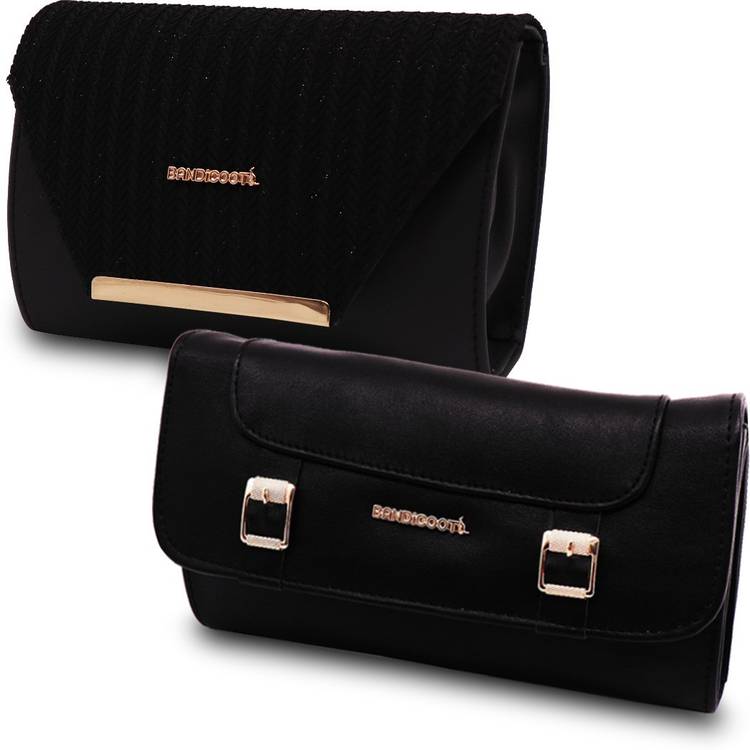 Casual, Party, Formal, Sports Black, Black  Clutch