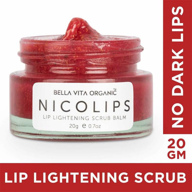 Bella vita organic NicoLips Lip Balm Scrub For Lightening & Brightening Dark Lips Scrub Price in India