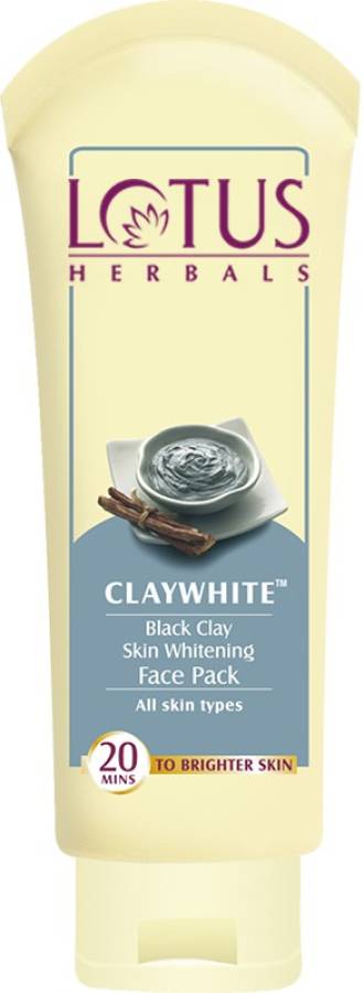 LOTUS HERBALS Clay White Black Clay Skin Whitening Face Pack Price in India